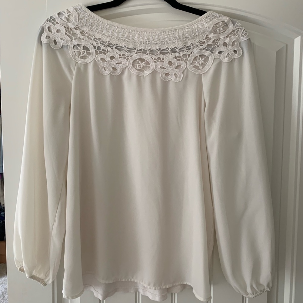 Cream Loft long sleeve shirt